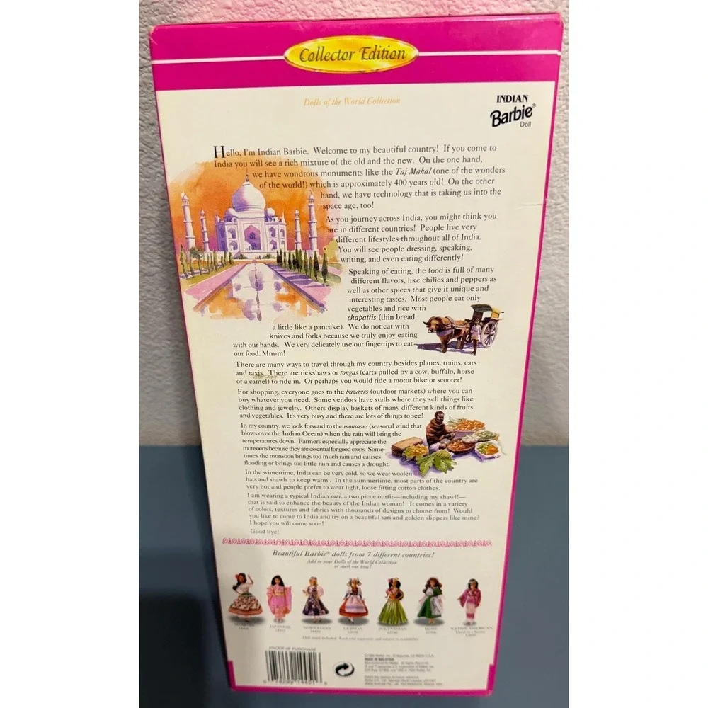 1995 Indian Barbie Dolls of the World Collector‎ Edition Mattel NIB